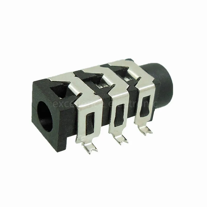 50pcs PJ313D 3.5mm Female Audio Connector SMT 6Pin Stereo Headphone Jack PJ-313D SMD 6P Green Black Red image 2