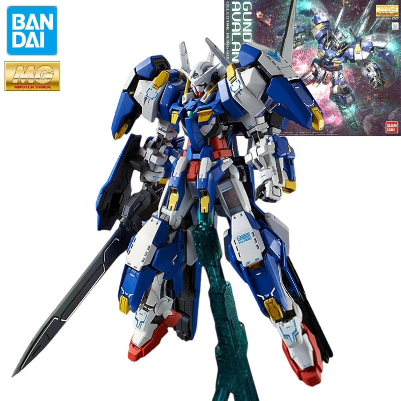 Bandai Genuine Gundam Model Garage Kit MG Series 1/100 GN-001/hs-A01 Gundam Avalanche Exia Anime Action Figure Toys for Boys