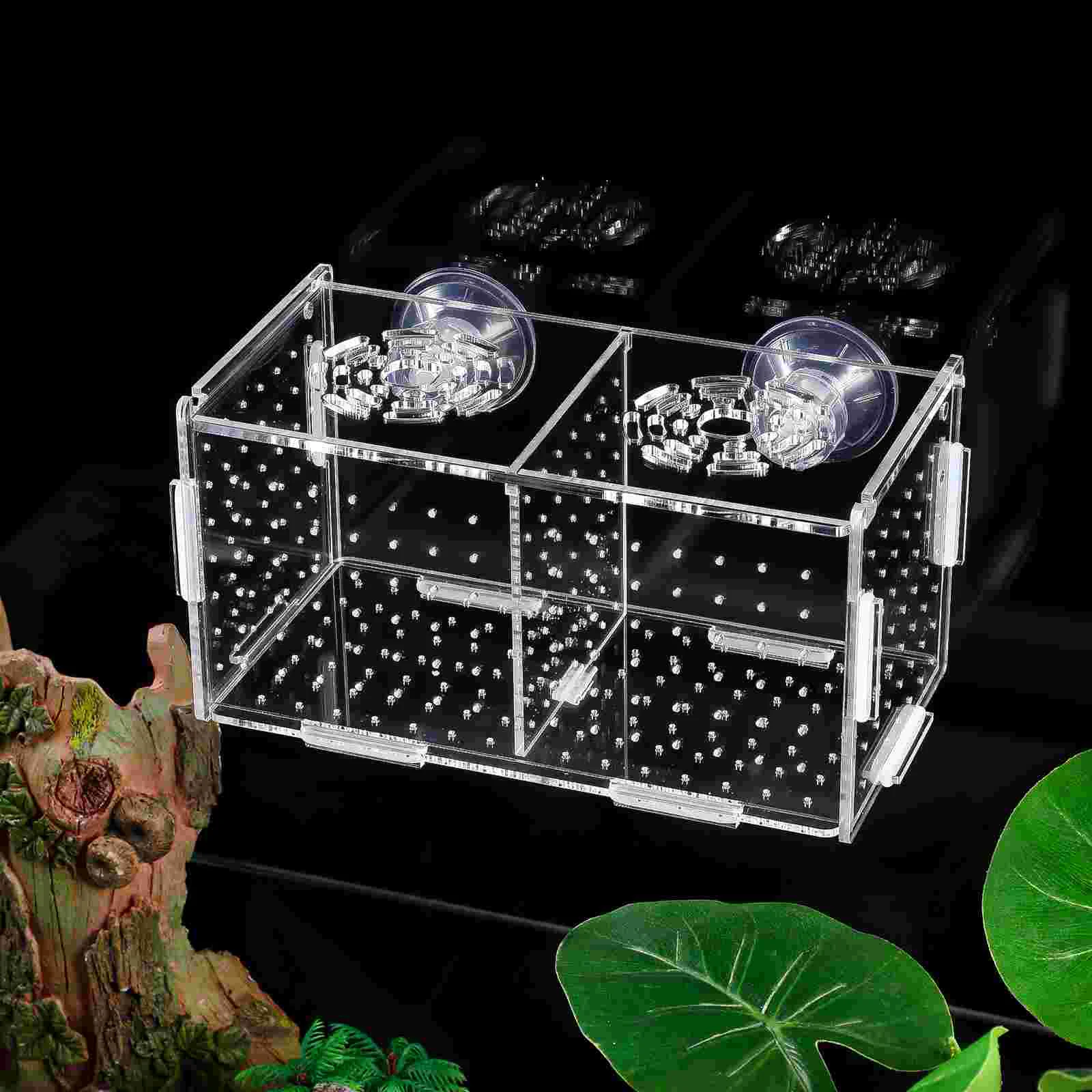 

Transparent Fish Tank Breeding Isolation Box Aquarium Incubator Hatching Boxes Multifunctional Acrylic Fish Tank Holder (Suction