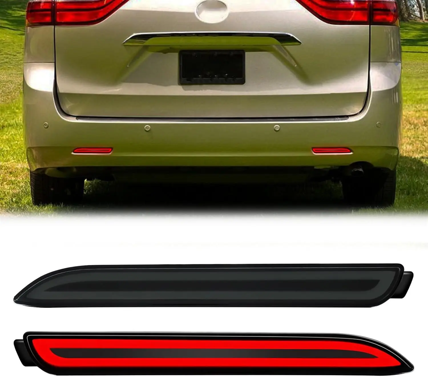 LED Rear Bumper Reflector Light Rear Fog Lamp Tail Brake Stop Warning Light For Toyota Sienna Matrix Venza Avalon RAV4 For Lexus