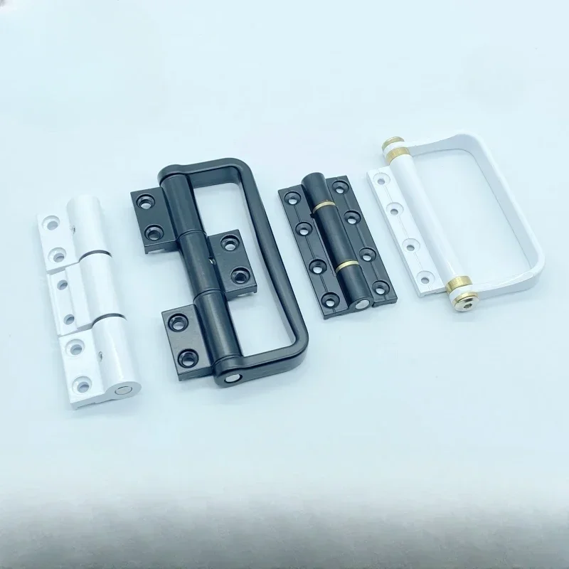 Foldable Door and Window Hinge with Pull Handle, Aluminum Alloy Active Pivot Narrow Hinge Axis Ideal for Foldable Door Window