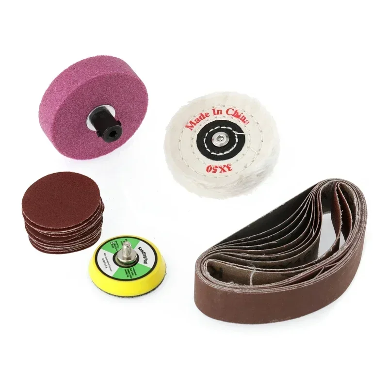 Mini Electric Belt Sander Polishing Machine Multifunctional Grinder Belt Sander 7 Gears Adjustable Cutter Edges Sharpener