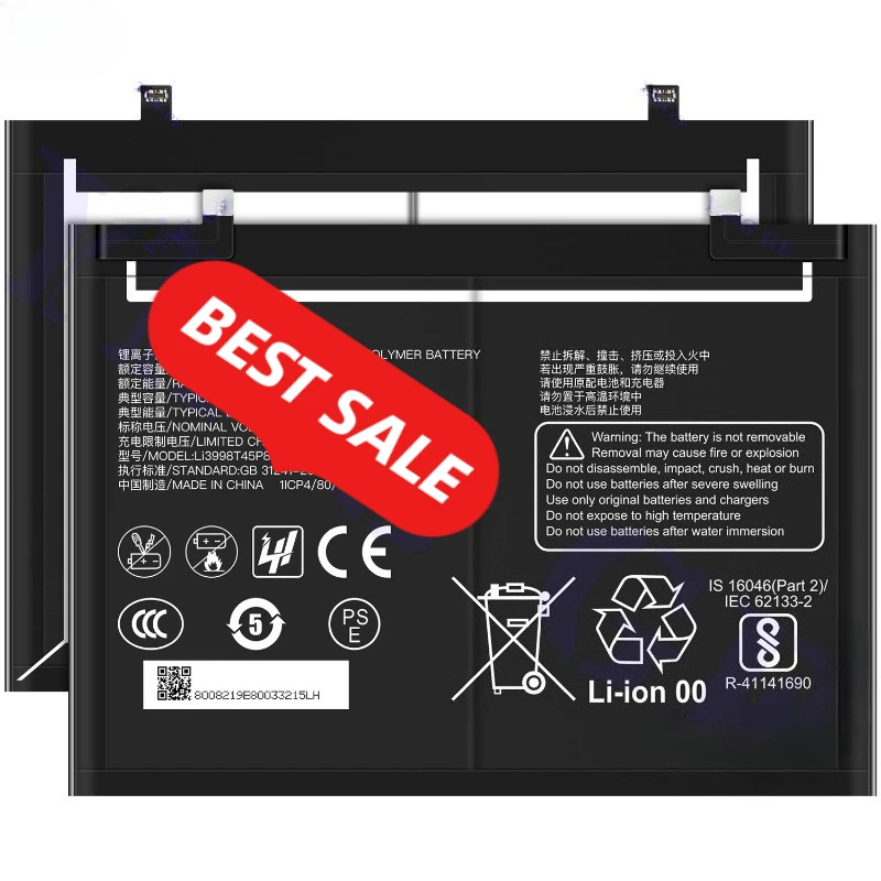 Li3998T45P8hB9G033 for ZTE Red Magic Nova 2024 Phone Battery High Quality  Capacity Replacement Bateria Grade A Cell with Tools