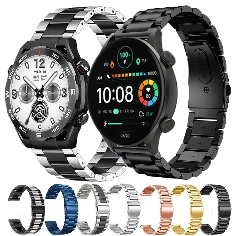 Stainless Steel Strap For Haylou Solar Plus RT3 Band Belt 22mm Metal Watchband For Haylou Watch 2 Pro RS5 R8 S8 RT RT2 Bracelet