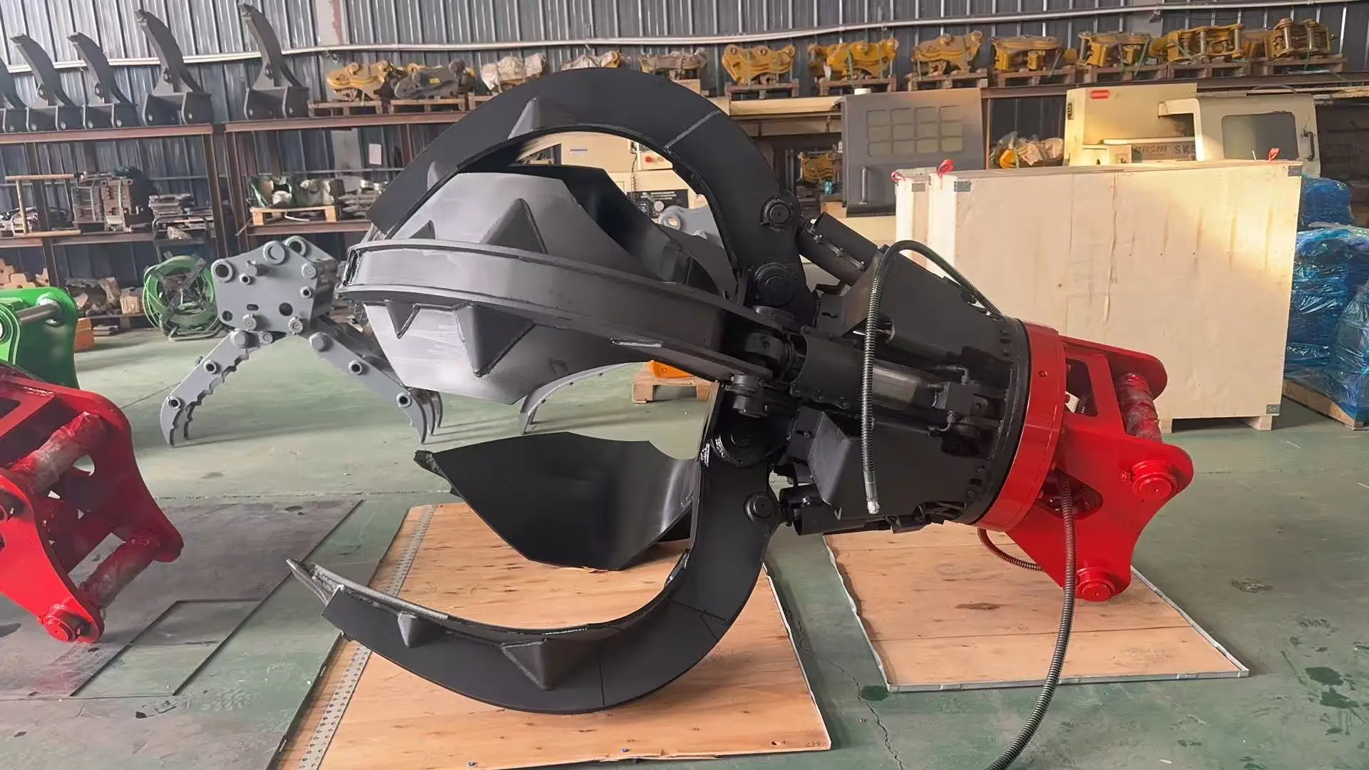 Factory Direct Excavator Hydraulic Rotating Grab NM400 Steel Bucket Grapple With Gear And Motor For 2-40t Excavators