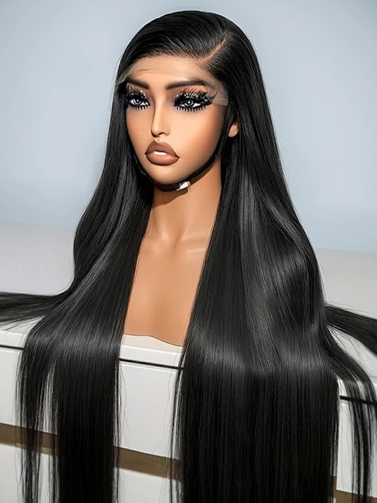 

360 Full Lace Wig Bone Straight 13x4 Transparent Lace Frontal Wig 220% Preplucked Brazilian 5x5 Glueless Ready To Wear For Women