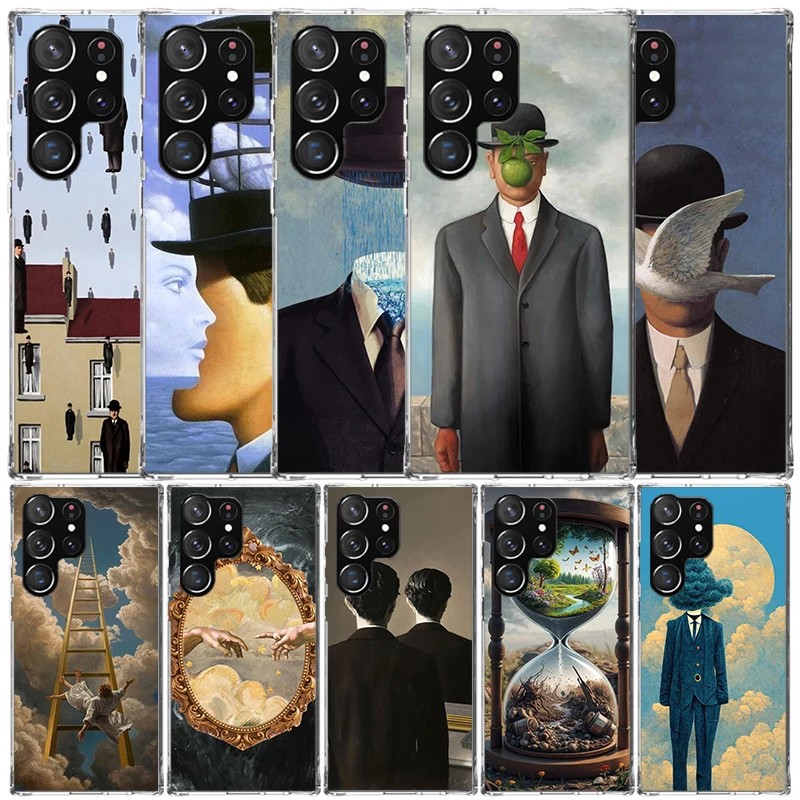 Rene Magritte Art Soft Cover for Samsung Galaxy S25 Edge S26 S24 S23 Ultra Phone Case S22 S21 Plus S20 FE Print Pattern Shell Ga