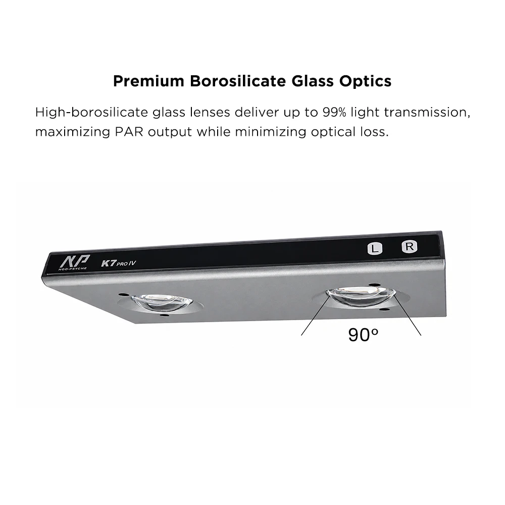2026 Neue V4 NooPsyche K7 PRO IV 100W Marine LED-Leuchte WLAN-App-gesteuert Vollspektrum-Lampe für Salzwasser-Korallenriffe SPS LPS – Detail 7