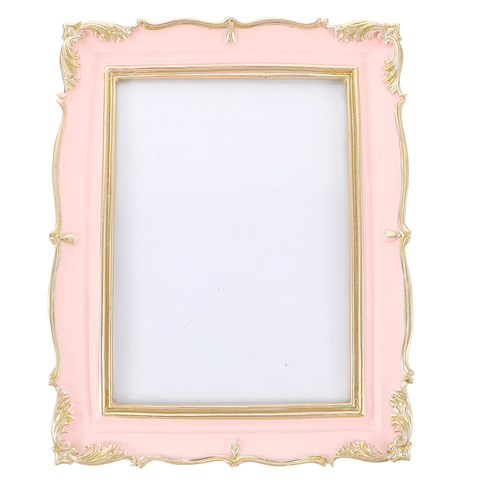 

European Style Photo Frame Mini Vintage Resin Picture Household Pink Decorative Frames