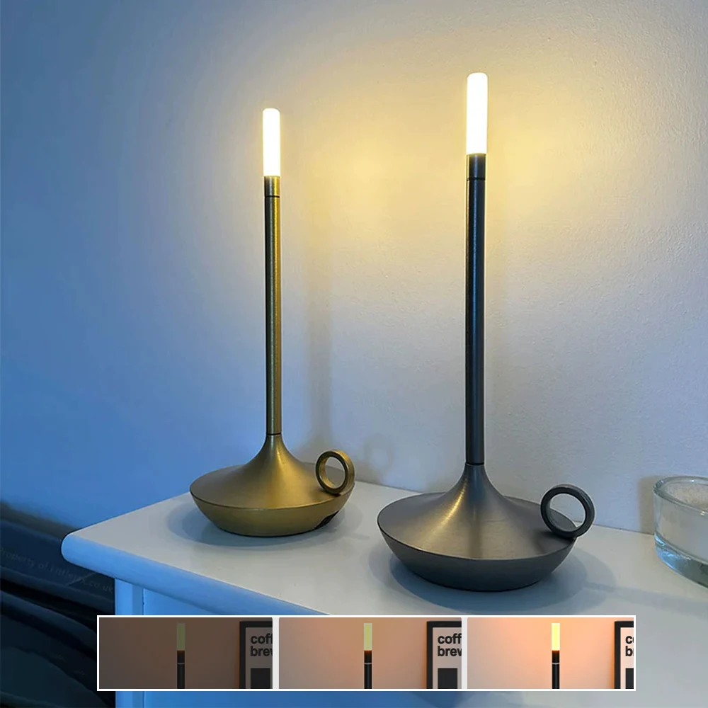 

Candlelight Table Lamp LED Candle Charging Restaurant Bar Lamp Desktop Decoration Atmosphere Touch Night Light Led Desk Lamps