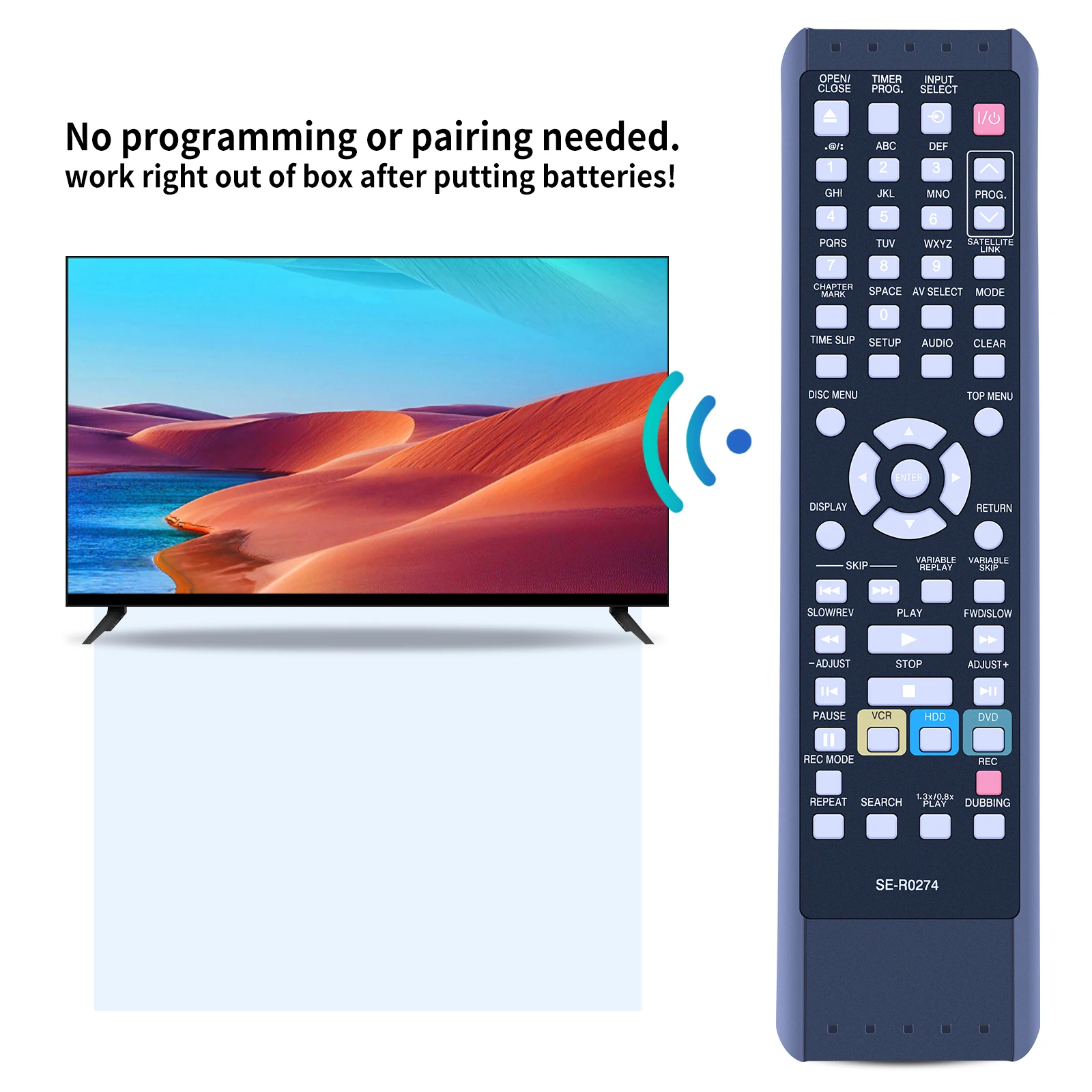 SE-R0274ควบคุมระยะไกลสำหรับโตชิบา NB340UD D-VR17KB RD-XV47 DVD เทปคาสเซ็ท