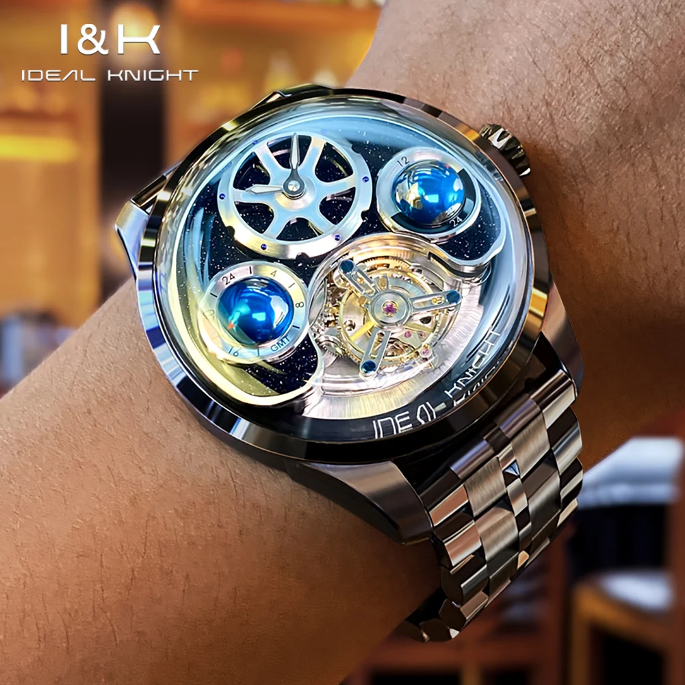 IDEAL KNIGHT 6805 Tourbillon Watch High Luxury Men Automatic Mechanical Watch Top Brand Original Men Watch Official Genuine