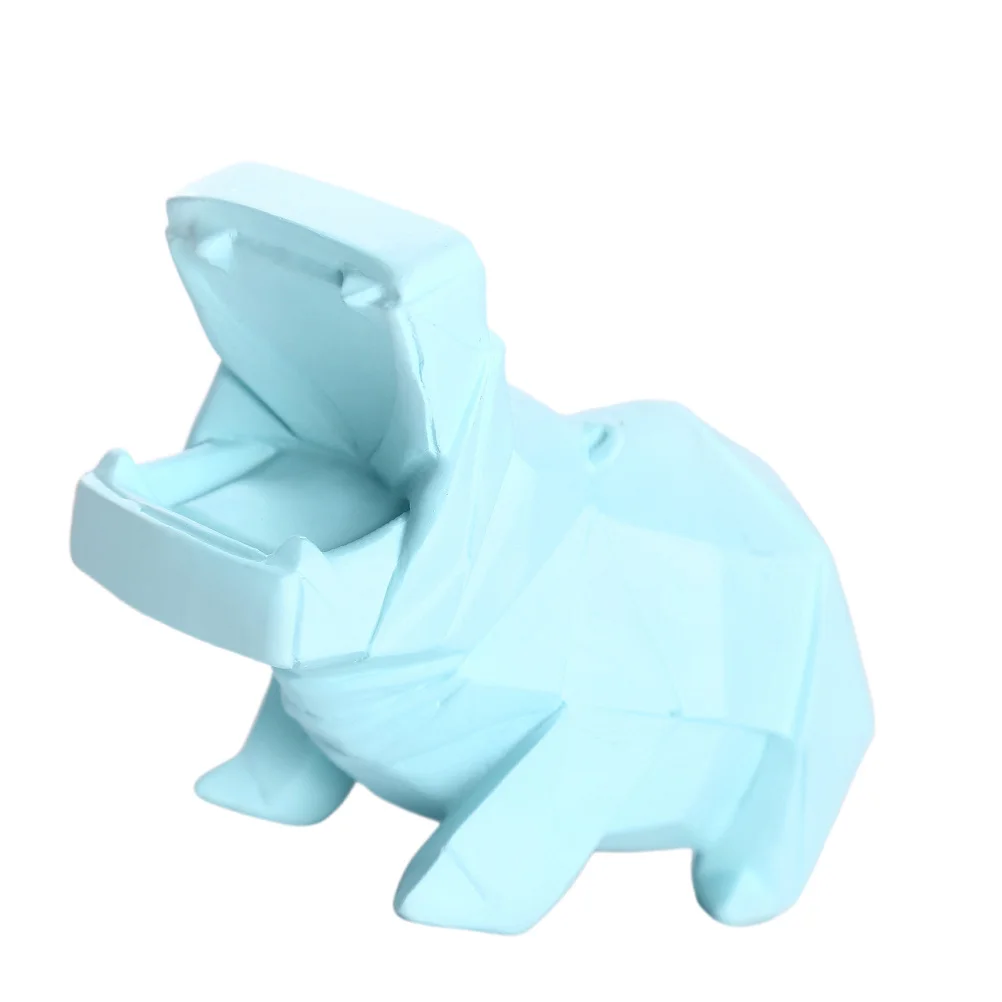 

Hippo Shaped Saving Pot Pink Durable Money Box Desktop Ornament Creative Household Decoration Piggy Bank Gift for Kids