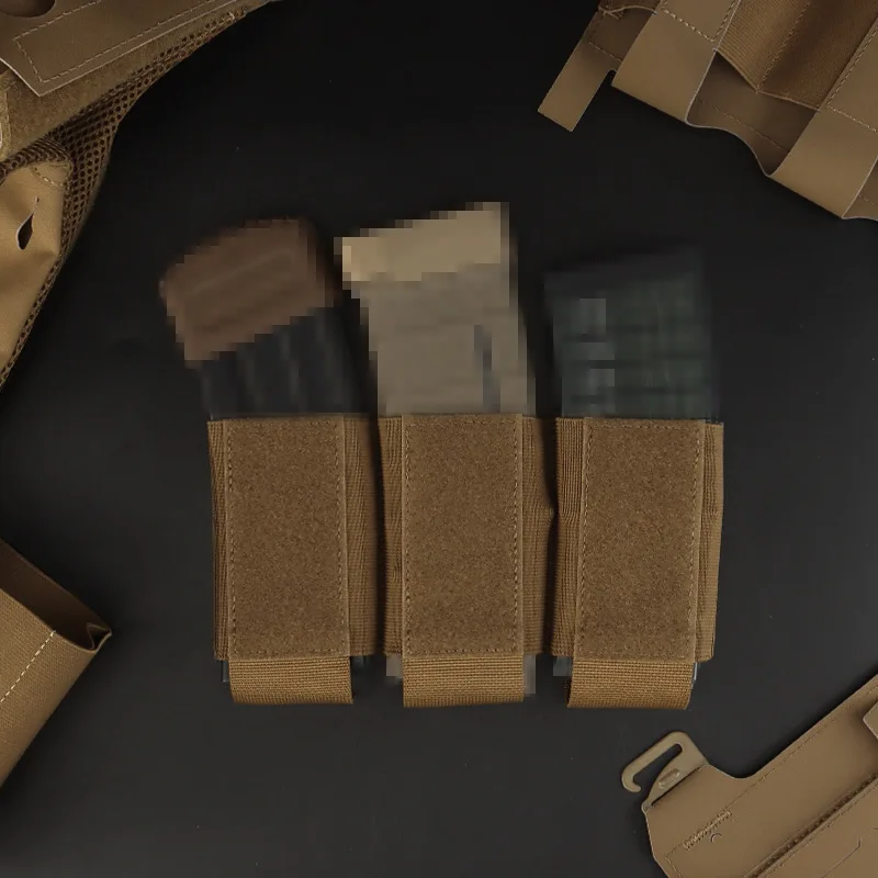Triple 7.62 Magazine Pouch (Built-In) | MOLLE Compatible Rifle Mag Holder | For Wilderness Exploration Equipment