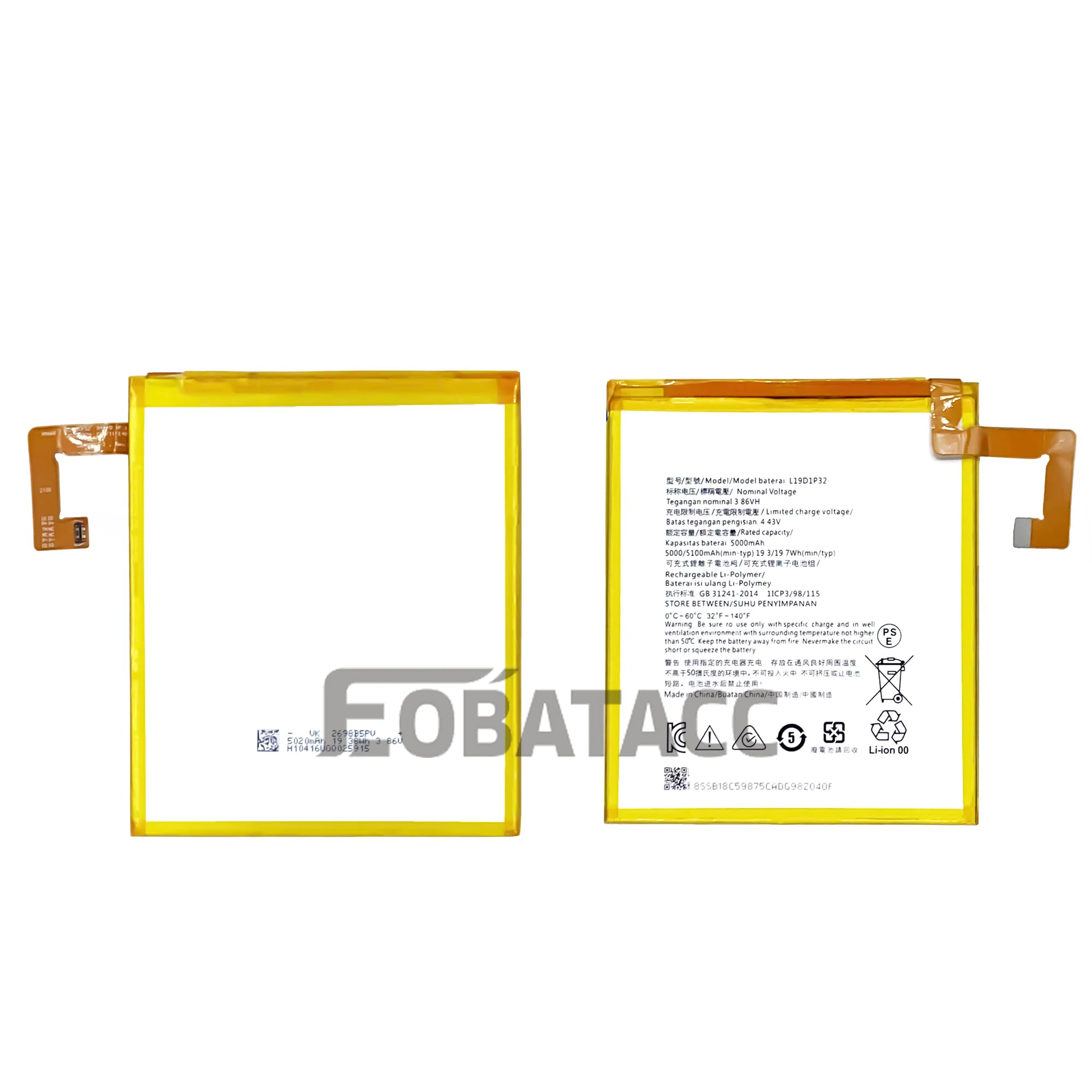 100% New Original Battery L19D1P32 For lenovo TAB M10 PLUS /TB-X606F/TB125FUBattery + Free Tools