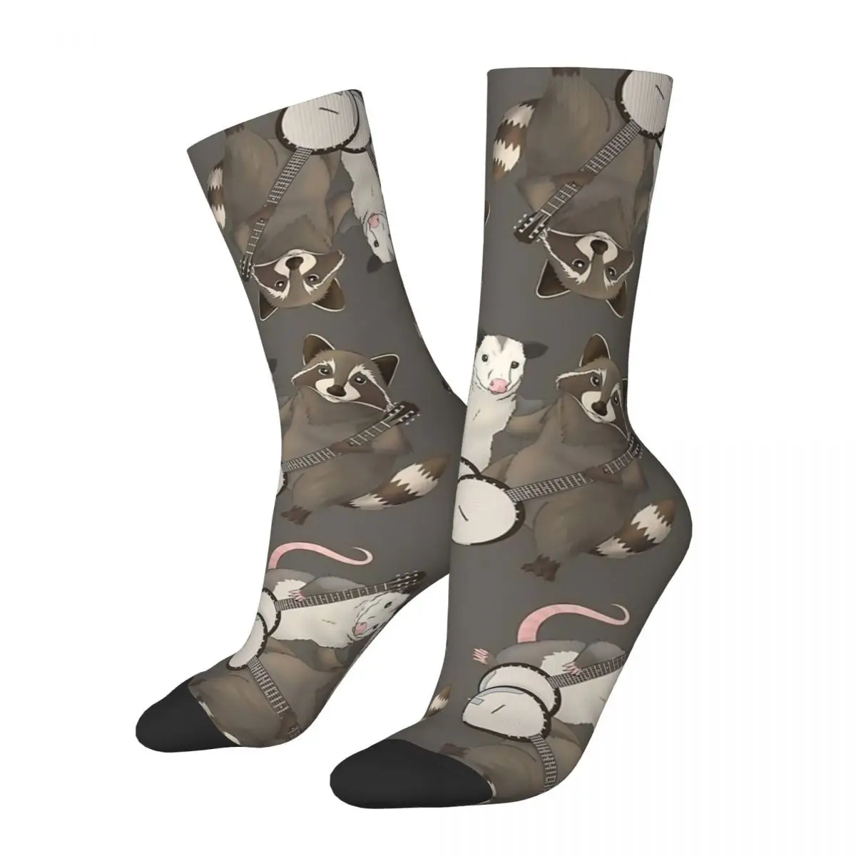 

Autumn Winter Casual Unisex Opossum And Raccoon With Banjos Socks Non-slip Football Socks