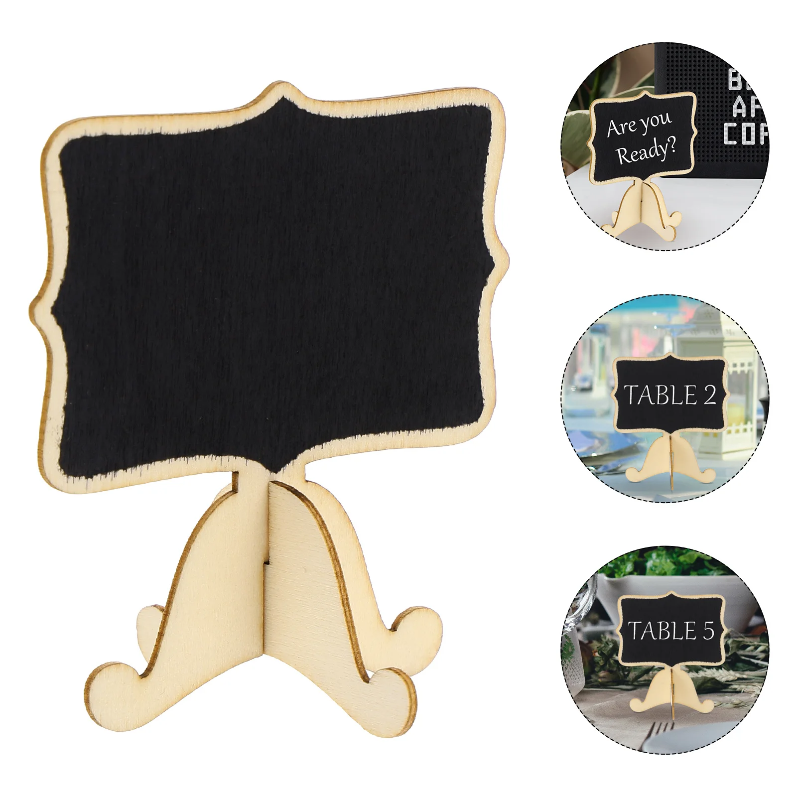 20 قطعة رسالة خشبية صغيرة السبورات قابلة لإعادة الاستخدام الوقوف السبورة للمنزل المطبخ حفل زفاف مكتب الديكور مذكرة المجلس