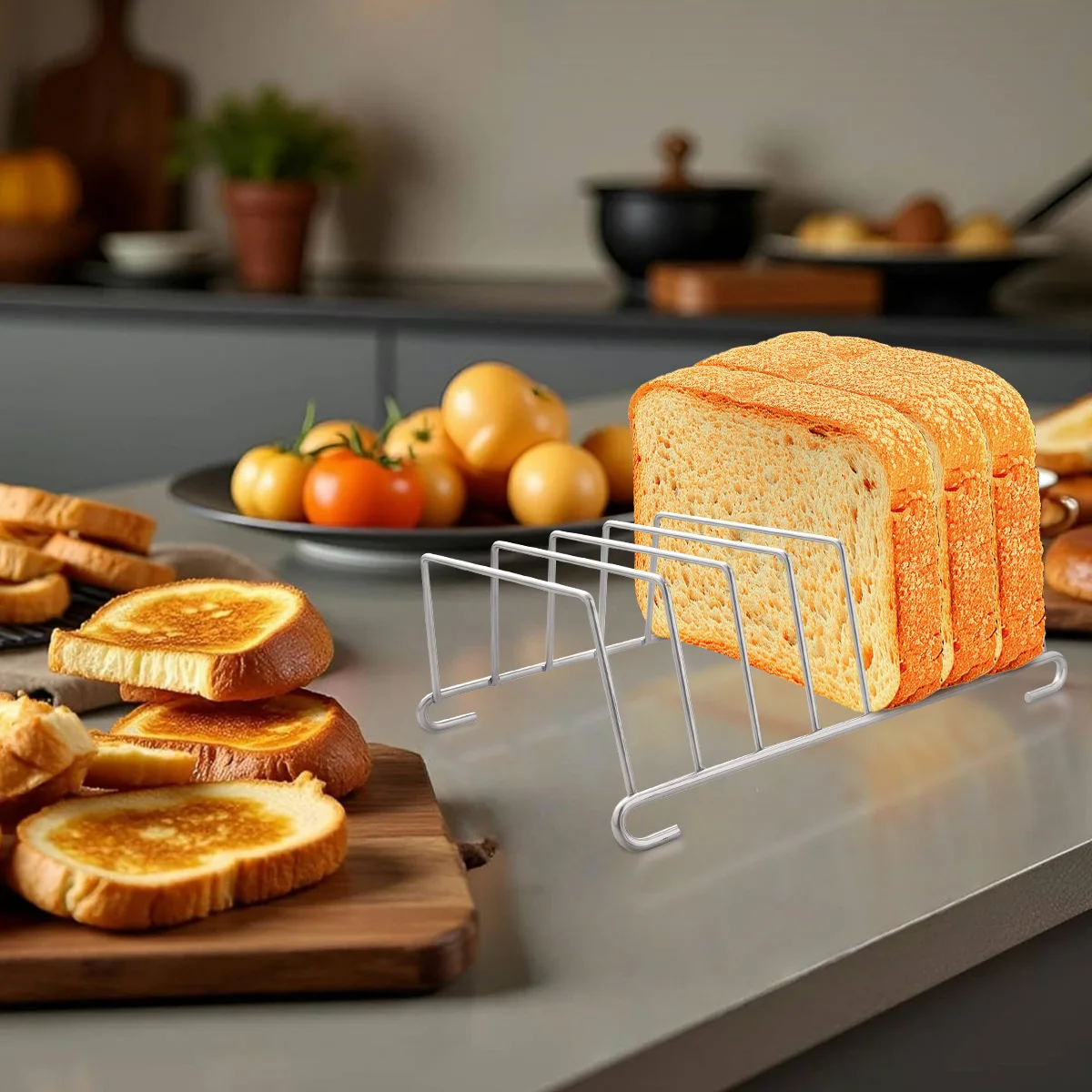 Stainless Steel Toast Overhead Gas Fryer Grill Skewer Accessories Multifunctional Barbecue Grill Electric Fryer Bread Rack