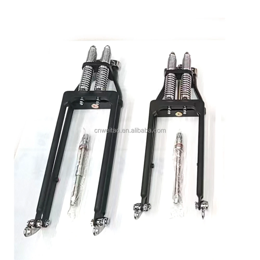 

Manufacturer Vintage Springer Forks Black/Copper/Chromed Standard Wide Style Springer Forks Motorcycle Front End