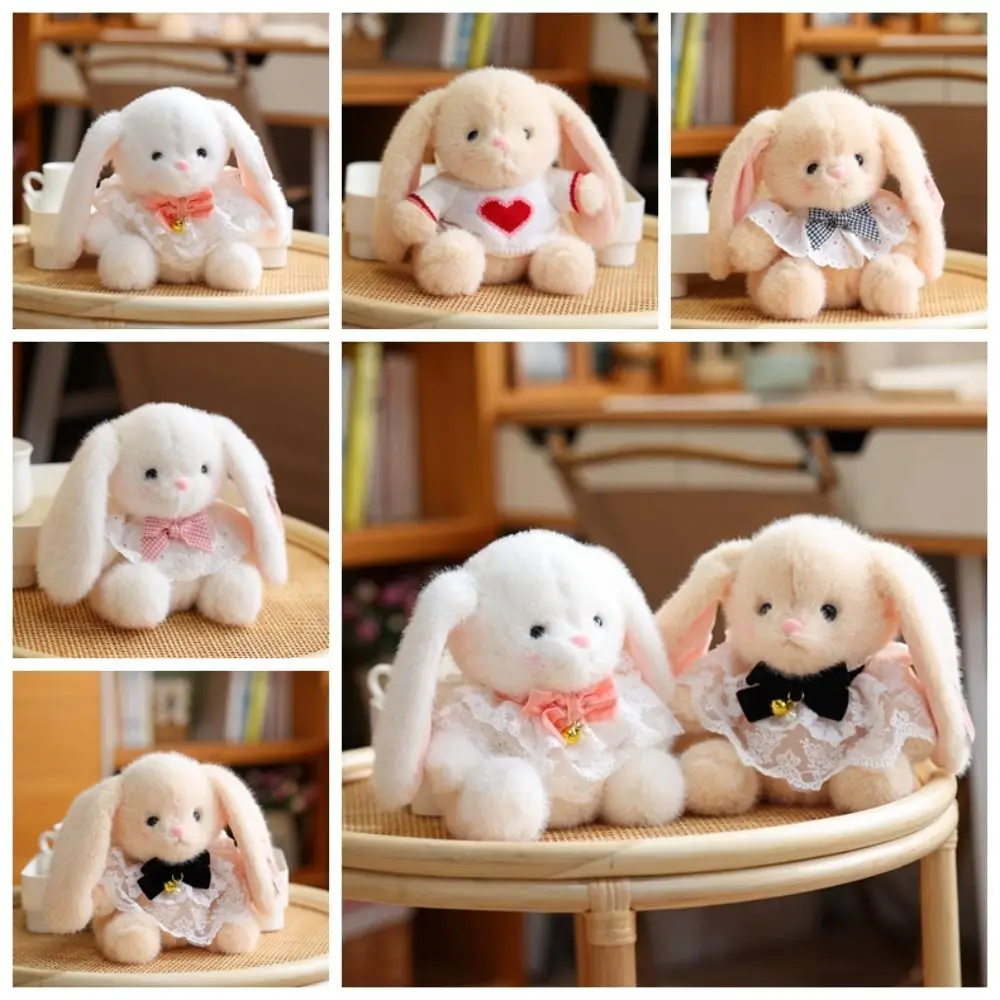 

Long Ear Big Ear Bunny Plush Doll Wear Sweater Fluffy Stuffed Animals Rabbit Toy Collection Handmade Rabbit Plush Toy
