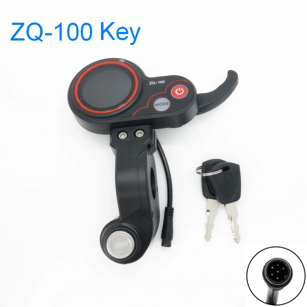 ZQ-100 Electric Scooter Instrument Display Dashboard Finger Throttle 36V 48V Brushless Motor Controller With Key