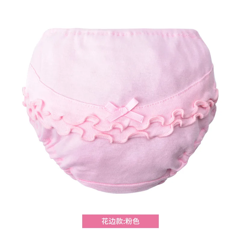 Baby Panties Girl Fashion Solid Lace Cotton Underpants Infant Kids Breathable Triangle Shorts For 0-3 Year Children Bread Pants