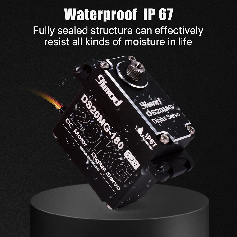 9imod DS20MG 20kg Servo à prova d'água totalmente em metal para 1:8 1:10 RC Crawler SCX10 TRX4 D90