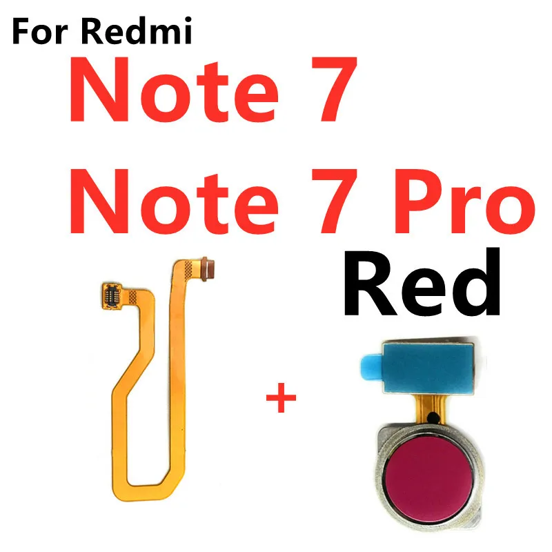 Home Button  For Redmi 7 Menu Key Fingerprint Recognition Sensor Flex Cable Ribbon For Xiaomi Redmi Note 7 / 7 Pro