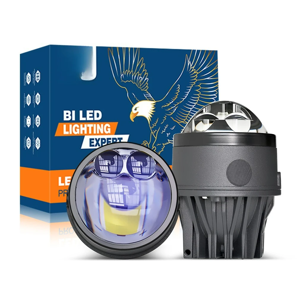 Car LED fog light, double lens 3 inches, high power 85W ultra-bright double direct laser effect waterproof