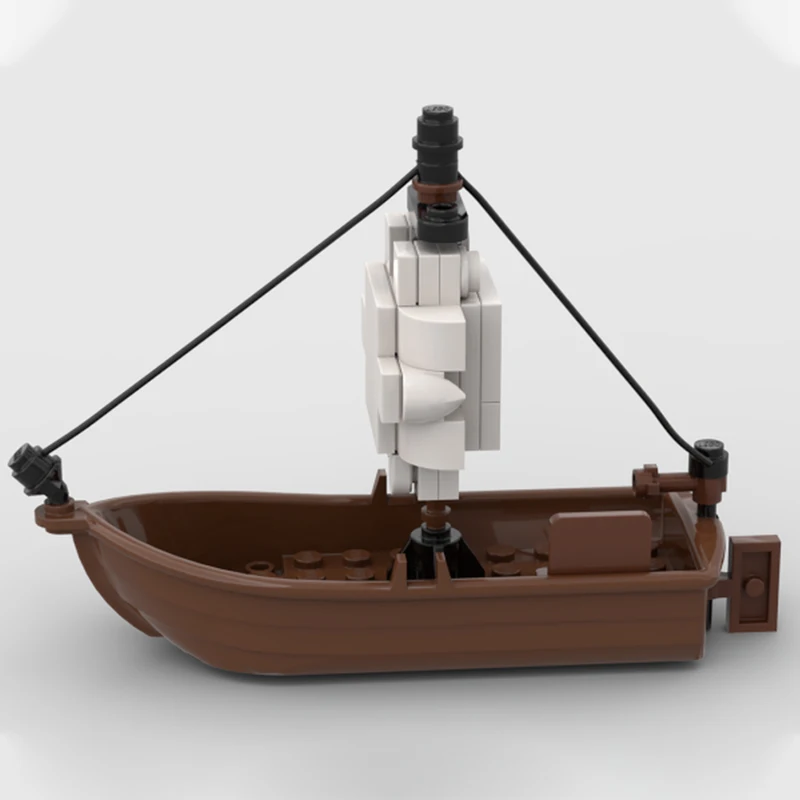 

111PCS MOC Cheap Fishing Boat Model Creative Marine Craft Building Blocks DIY Assembly Bricks Kids Birthday Toys Gift