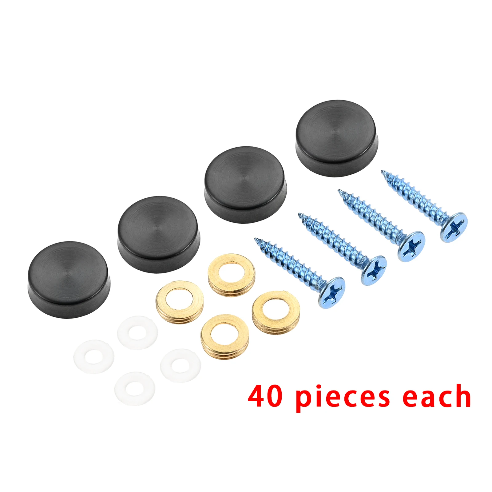 

40 комплектов, 16 мм, утолщенные зеркальные гвозди с декоративными колпачками, зеркальные винты, черные, подходят для внутреннего и наружного стеклянного шкафа
