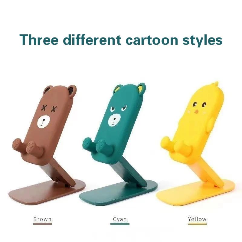 Cute Cartoon Holder Foldable Portable Cell Phone Stand Tablet Support Desktop Handset Mounting For Mobile Phone For IPad Iphone