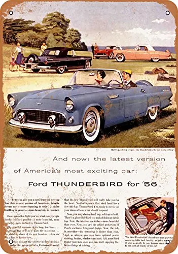 Wall-Color  Metal Sign - 1956  Thunderbird Convertible - Vintage Look
