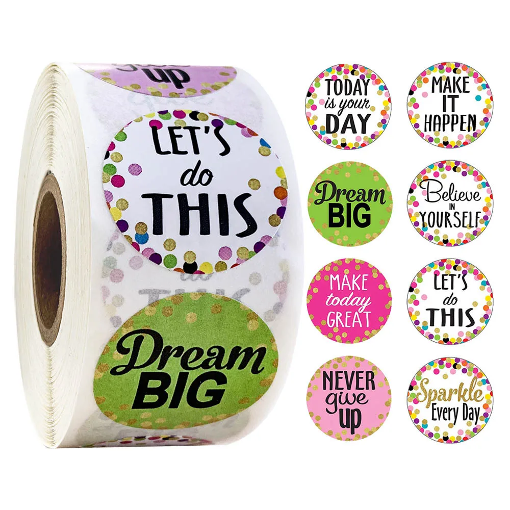 100-500pcs/Roll Encouragement Sticker Reward Stickers For Kids Motivational Stickers With Toys For Students Teachers