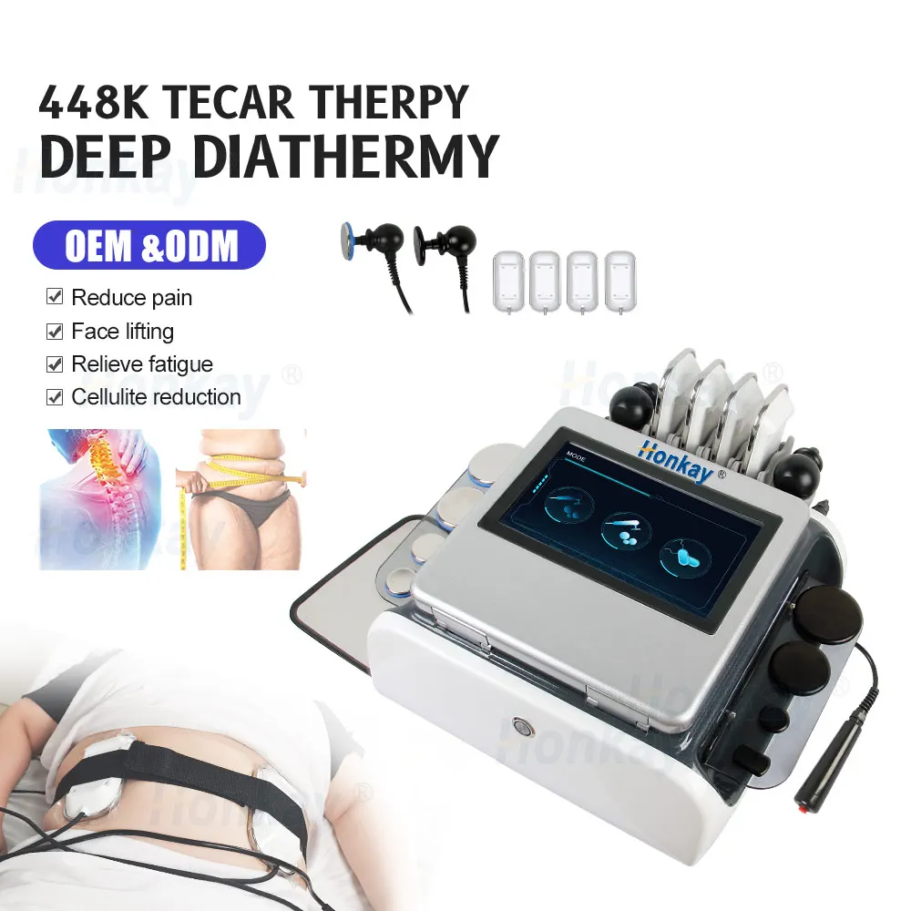 Tecar Therapy Promotes Blood Circulation 448k Pain Relief Weight Loss Cet Ret Pad Intelligent Physical Tecar Therapy Device