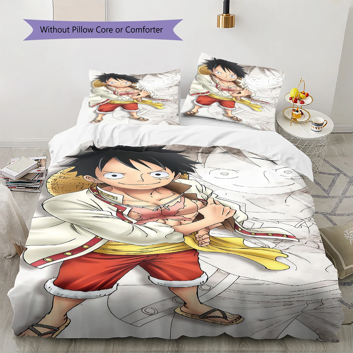 ONE PIECE Monkey D. Luffy Duvet Cover Soft Comfortable, Kids Bedding Gift, Size with Different Sizes -HE83