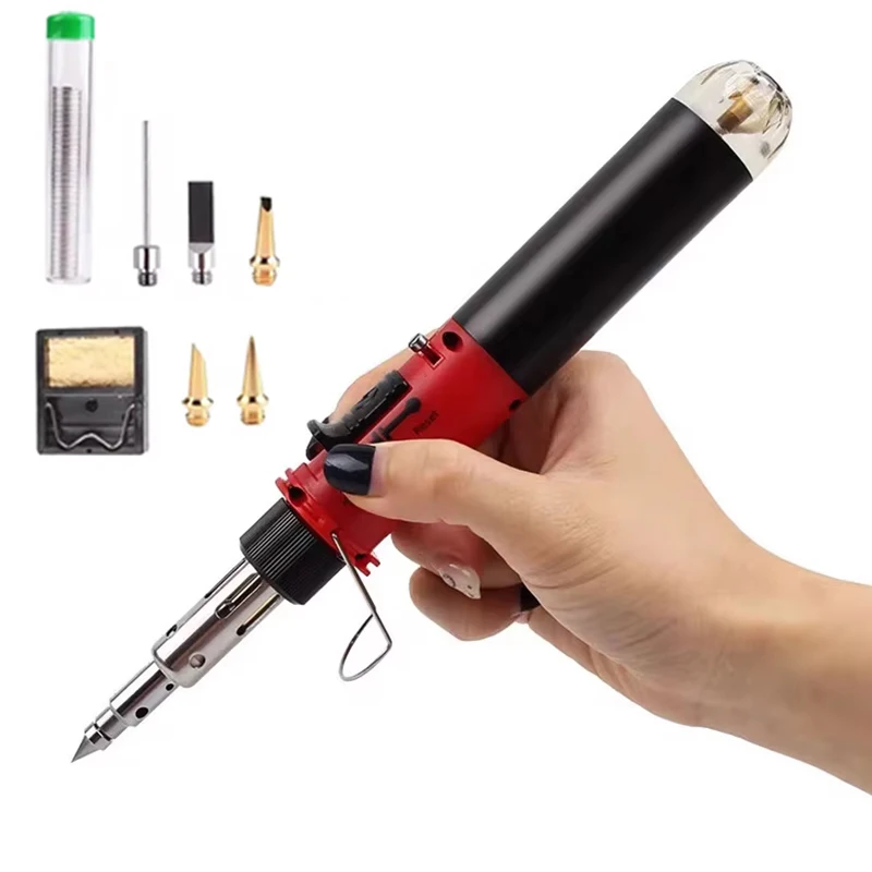 10 in 1 Soldering Iron Set Multi-function Soldering Iron Set Butane Gas Soldering Iron Set 26ml Soldering Gun Kit Tools