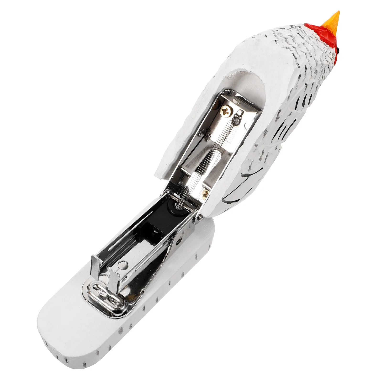 Niedlicher Hahn-Hefter aus Holz, Tier-Desktop-Zubehör, wiederverwendbares Papier-Befestigungswerkzeug für Büro, Zuhause, Schule, tragbares Briefpapier