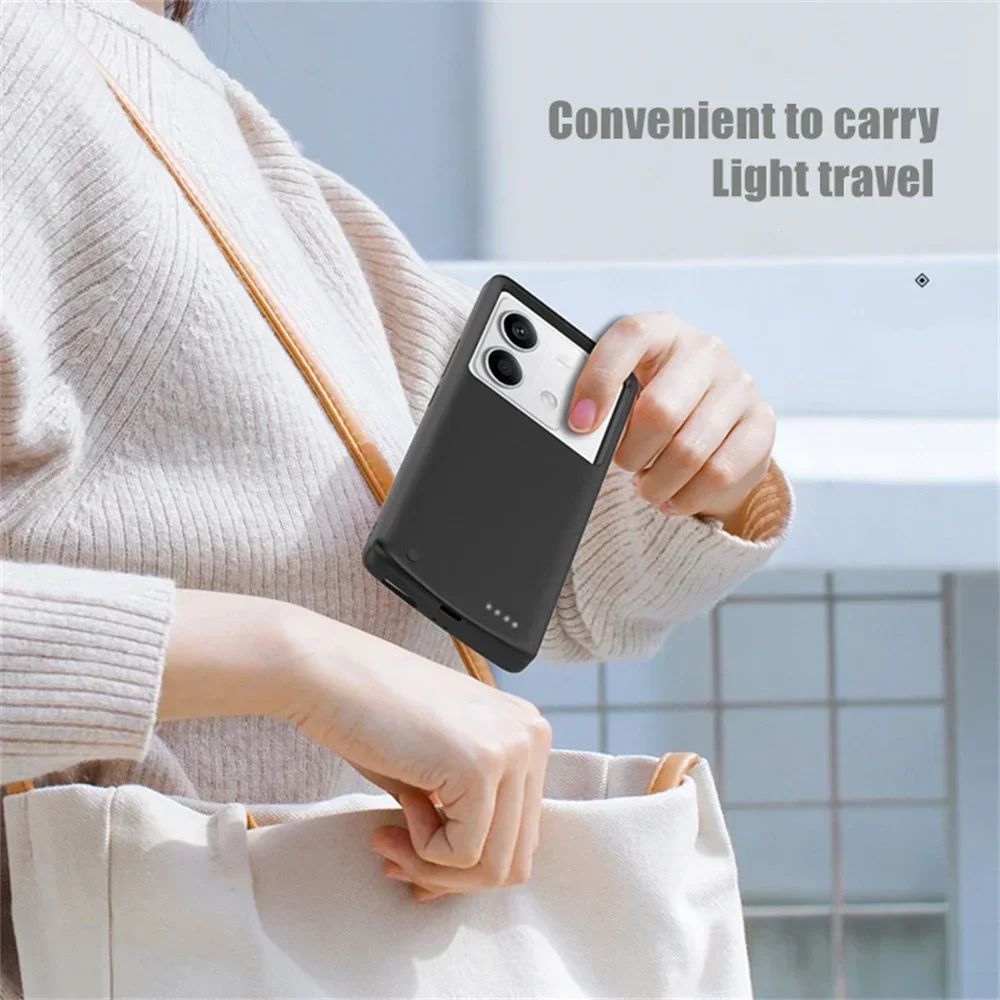 Sarung pelindung baterai eksternal 10000mAh untuk Xiaomi Redmi Note 13 Pro Note 13 Pro + Note13 5G