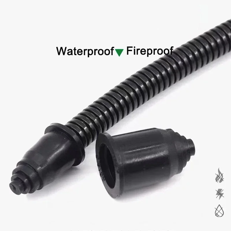 Corrugated pipe plug connector plug wire harness protective sleeve internal thread connection waterproof hose sealing