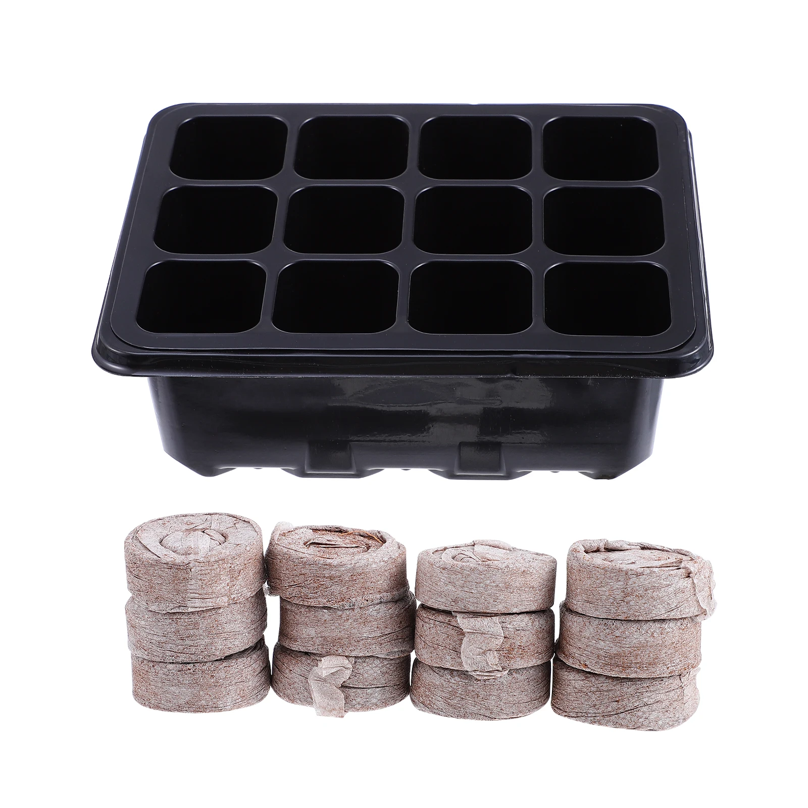 

Germination Pots Seedling Box Set Seeds Starter Tray Automatic Plants Black Trays