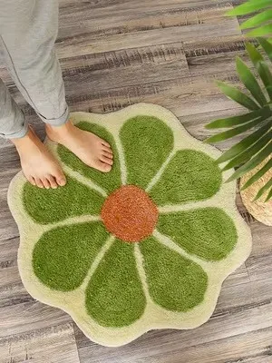 

European Style Cartoon Flower Carpet, Anti - Slip Absorbent Mat, Thickened Mat