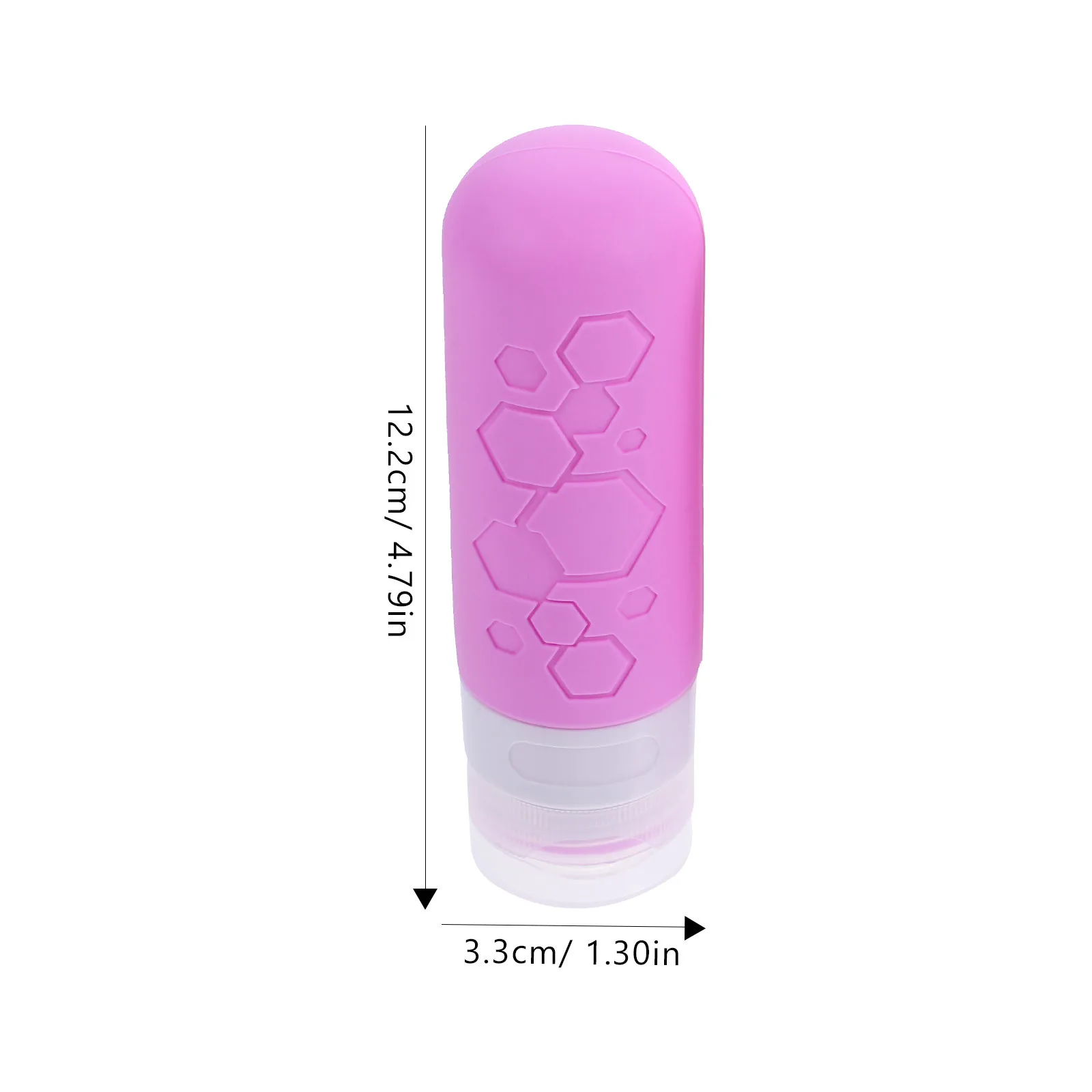 Garrafas de viagem de silicone, 4 unidades, à prova de vazamento, produtos de higiene pessoal, recipientes recarregáveis, 90ml, tamanho portátil, conjunto para shampoo, loção
