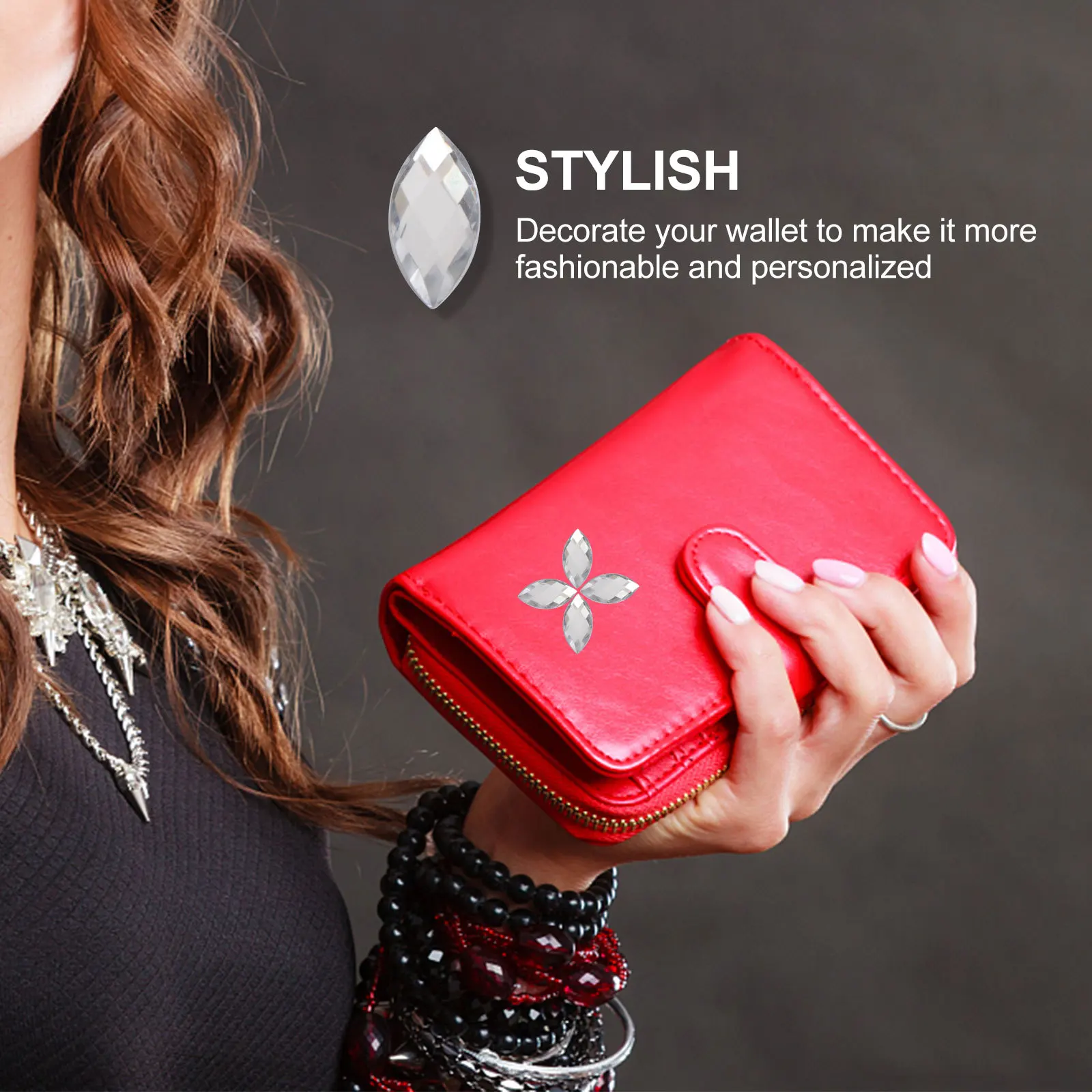 200 قطعة من أحجار الراين للملابس والخياطة والحرف اليدوية والخياطة والنسيج المسطح الفضي #3