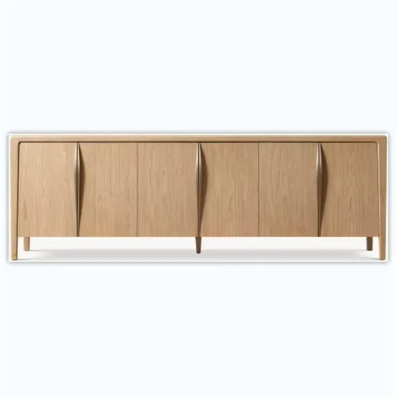 R American Style Solid Wood Tableware Cabinet Luxury Sideboard Storage Cabinet for Dining Room Living Room