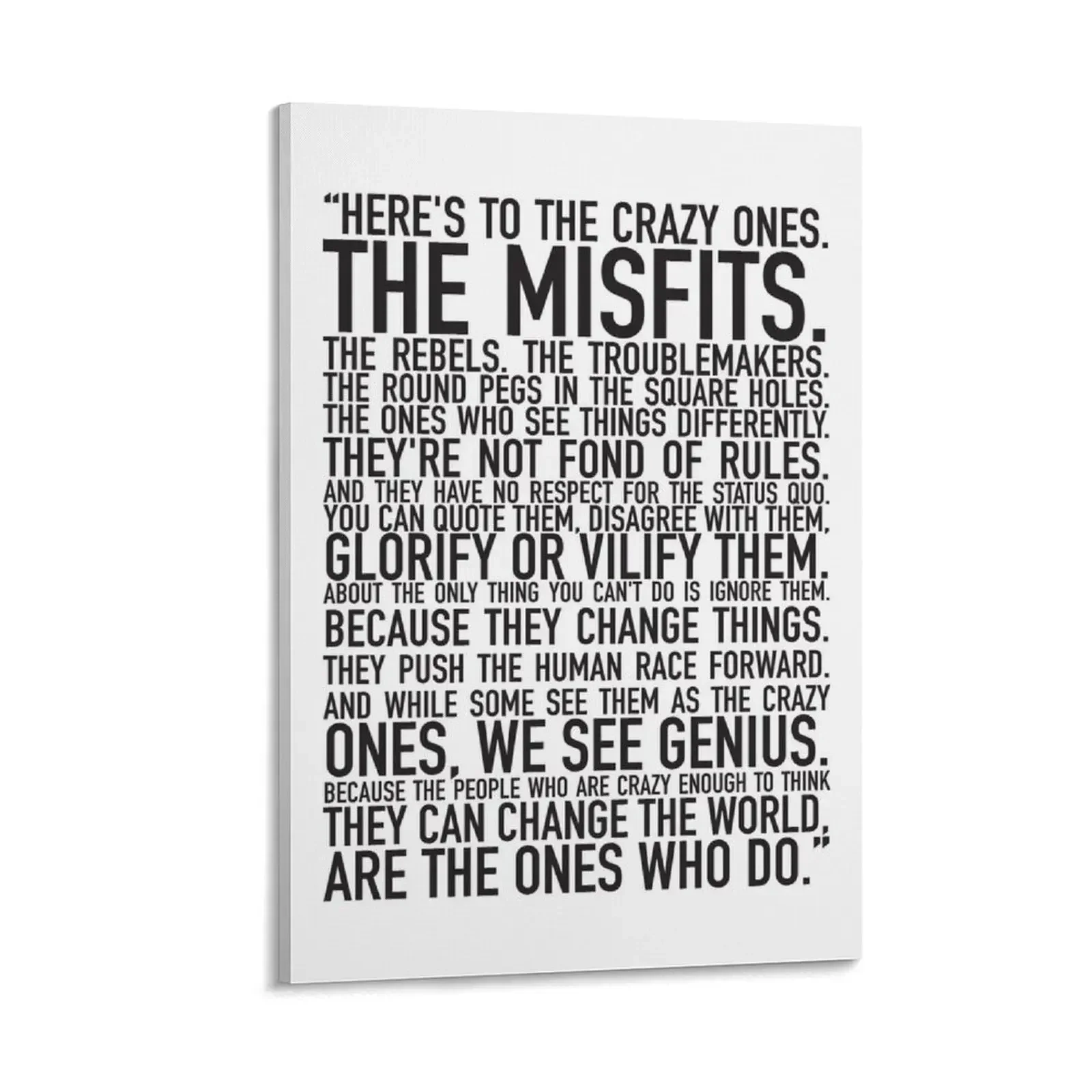

Here's to the crazy ones Canvas Painting Decoration pictures room wall bedroom decoration house decoration