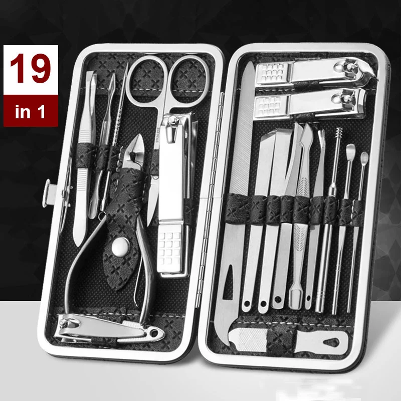 

19 In 1 Professional Nail Clippers Pedicure Kit, Manicure Tool Kit Manicure Set, Stainless Steel Manicure Tools