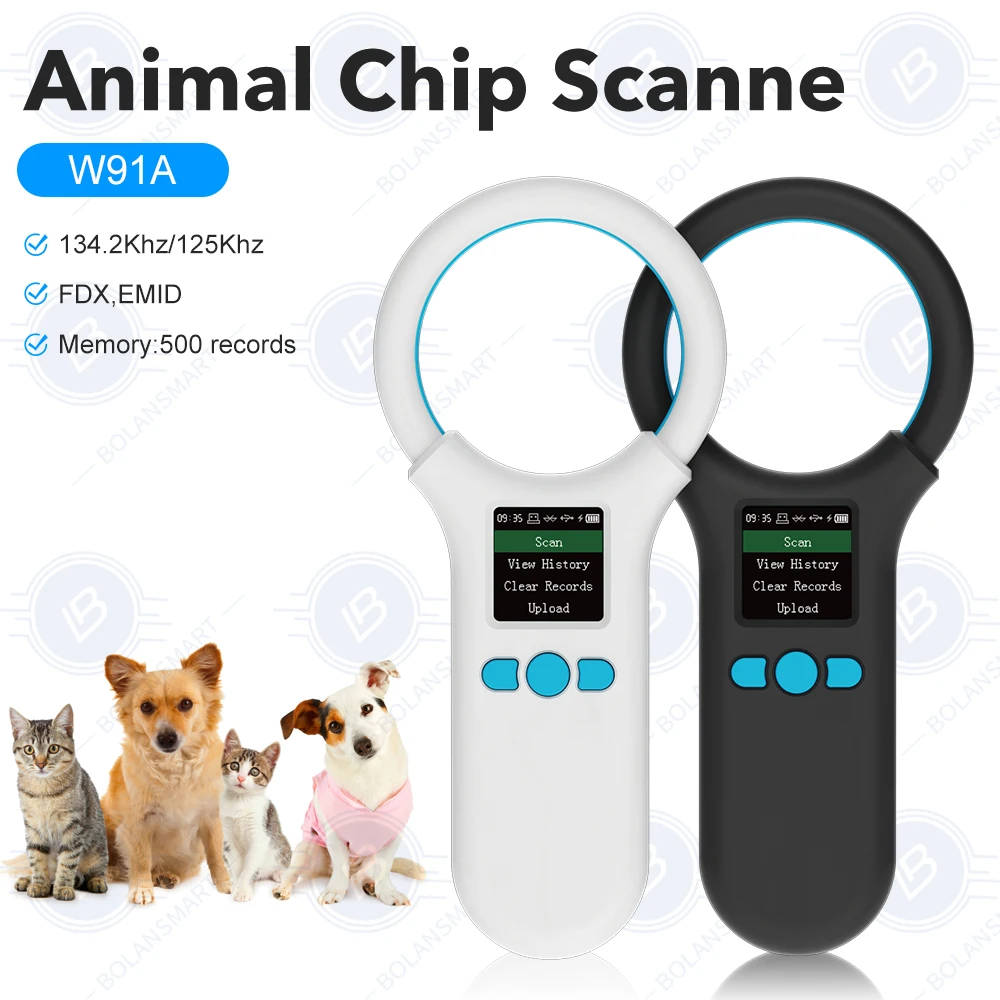 Chip de identificación de mascotas escáner Digital USB RFID perro gato Animal portátil 134,2 KHz etiqueta de identificación lector de tarjetas Chip