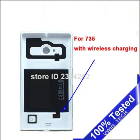Coque arrière de batterie pour Nokia Lumia 735 N735, avec NFC, charge sans fil, SanErqi