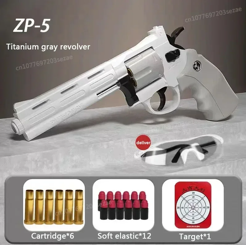 ZP5 Revolver Zachte Kogel Pistool 357 Gesimuleerde Uitwerpen Speelgoed Pistool Volwassen Jongen Kind Zachte Kogel Speelgoed Pistool Wapen Model